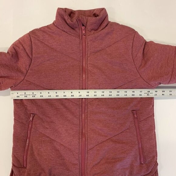 Three Dots Women's Quilted Step Hem Knit Jacket in Heather Tibetan Red Size XS - Picture 8 of 10